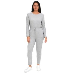 Banana Republic Heather Gray Womens  Large Long Sleeve Drawstring Waist Jumpsuit
